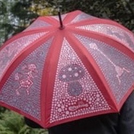 Magische paraplu volwassen (rood)
