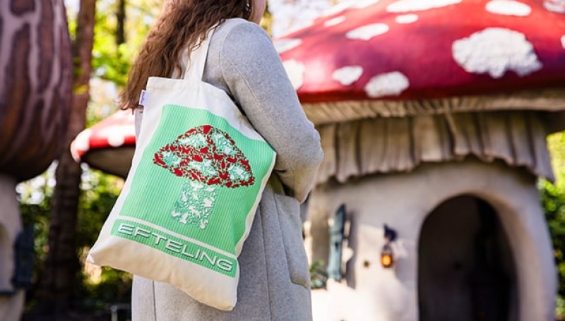 paddenstoelen canvas totebag